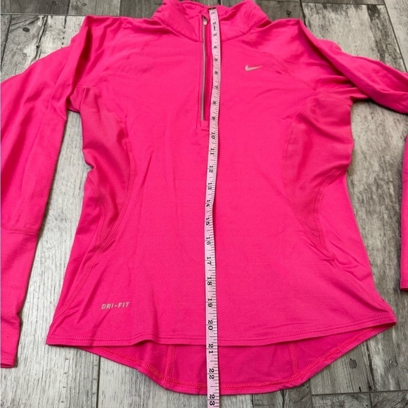 Women's Nike Dri-Fit Pink 1/4 Zip Running Compression L/S Shirt Jacket XS - Picture 5 of 8